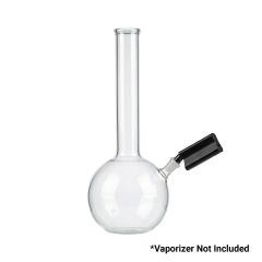 Utillian 850 Water Pipe Adapter shown attached to a clear glass bubbler, demonstrating water filtration setup (vaporizer not included)